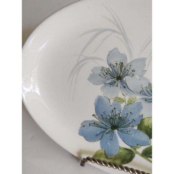 Vintage Oval Serving Platter Sapphire by Crown Lynn New Zealand 9 1/4" x 6 1/4" - Picture 3 of 8